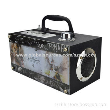 Cheap and Portable Wooden Speaker, Bluetooth and Microphone, 6W Power, 800mAh Battery, Hand-free